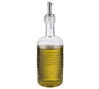 APS Bouteille de vinaigre et d'huile "OLD FASHIONED" 0,35 l - Bouteille de haute qualité pour le vinaigre et les huiles, avec bec verseur en acier inoxydable et couvercle - Ø 7 cm, hauteur 22 cm
