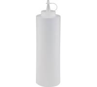 APS bouteille verseuse souple Ø 6,5 cm, H: 25 cm, 0,65 Liter Polyethylen, blanc / klar