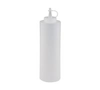 APS bouteille verseuse souple Ø 6,5 cm, H: 25 cm, 0,65 Liter Polyethylen, blanc / klar