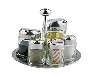 APS burette, ensemble vinaigre et huile, support de table pour le sel, le poivre, le vinaigre