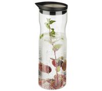 APS Carafe en verre avec couvercle, 1,0 litre, verre/inox