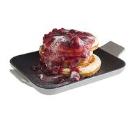 APS Cast Iron 88223 Poêle carrée en fonte émaillée Gris 16 x 13 x 2 cm