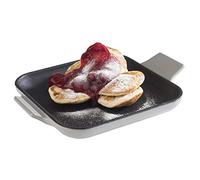 APS Cast Iron Mini poêle en fonte émaillée rectangulaire Gris 13 x 13 x 2 cm