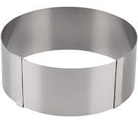 APS Cake Ring, Anneau de Cuisson réglable en continu, Anneau à gâteau en Acier Inoxydable, Aide de Cuisine pour la Cuisson, Anneau à gâteau avec diamètre Ø 16,5-32 cm, Hauteur 7 cm