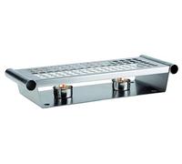 APS Germany Chauffe-plat 34×13×6 cm Acier inoxydable poli mat 2 bougies