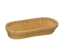 APS Panier à baguettes, ovale "PROFI LINE" - Panier, panier en osier en polypropylène - Dimensions : 28 x 16 cm/Hauteur : 8 cm/Couleur : Beige