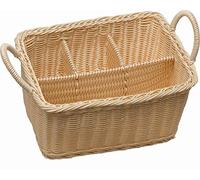 APS panier à couverts "ECONOMIC" avec 4 compartiments, bac à couverts incassable, bac à couverts, beige clair, 18 x 26 cm, hauteur 15 cm