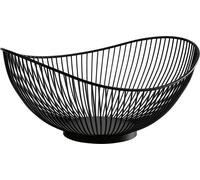 APS Corbeille à pain et à fruits SVART ovale 295 x 255 mm en métal noir
