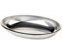 APS corbeille ovale inox 26,5 x 18,5 cm, H: 4 cm acier inoxydable, eingerollter Rand
