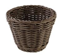 APS Basket, Round Profi Line, Dark Brown Wickerwork Basket, Polypropylene Basket, Wickerwork Container, Bread Roll Basket, Food Basket, Diameter Ø 13 cm, Height 10 cm