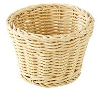 APS Panier rond "Profi Line", panier en osier beige, panier en polypropylène, récipient en osier, panier à pain, panier à aliments, diamètre Ø 13 cm, hauteur 10 cm