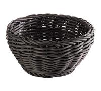 APS Panier rond "Profi Line", panier en osier noir/corbeille à pain, panier en polypropylène, diamètre Ø 16 cm, hauteur 8 cm