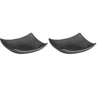 APS Coupelle Bol 10,5 x 10,5 cm, H: 3 cm Mélamine, Noir, Steinoptik (Lot de 2)