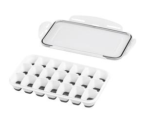 APS Eiswürfelform inkl. Deckel weiß/grau 2er Set