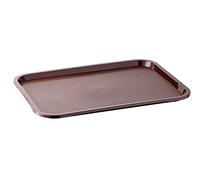 APS Fast Food tray, plateau de service incassable et lavable au lave-vaisselle, Made in Germany, 45 x 35,5 cm, hauteur 2 cm, brown