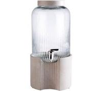 APS Beverage Dispenser "Element" - Distributeur de boissons de 7 litres en béton de qualité supérieure, en verre et en acier inoxydable, avec des parois épaisses et robustes et une large ouverture pour les ingrédients.