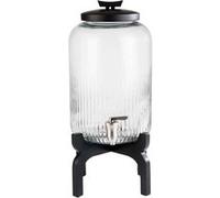 APS Fontaine à boisson - 7 l - Acier inoxydable, silicone, bois G