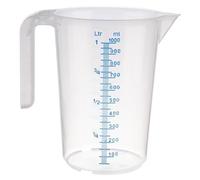 APS Germany Verre doseur 1 L - Plastique Ø12 x H 16,5 cm, poignée fermée, lave-vaisselle