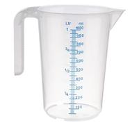 APS Germany Verre doseur 1 L - Plastique Ø12 x H 16,5 cm, poignée fermée, lave-vaisselle