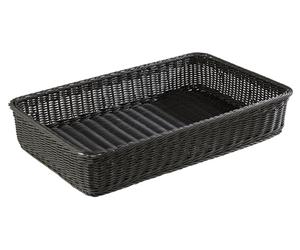 APS GN 1/1 corbeille 53 x 32,5 cm, H: 10 cm Polypropylen, noir