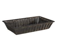 APS GN 1/1 corbeille 53 x 32,5 cm, H: 10 cm Polypropylen, noir / braun