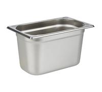 APS 81406 Récipient GN 1/4, acier inoxydable Récipient gastronorme, dimensions 265 x 160 mm/hauteur 155 mm/volume 4,0 litres