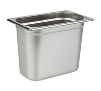 APS 81408 Récipient GN 1/4, acier inoxydable Récipient gastronorme, dimensions 265 x 160 mm/hauteur 200 mm/volume 5,5 litres