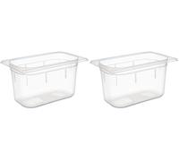 APS GN bacs polypropilène 26,5 x 16,2 cm, Tiefe: 150 mm Polypropylen, 3,7 Liter (Lot de 2)