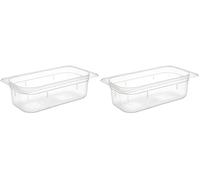 APS GN bacs polypropilène 32,5 x 17,6 cm, Tiefe: 100 mm Polypropylen, 3,6 Liter (Lot de 2)