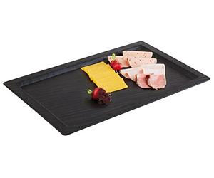 APS gn563 Plateau en mélamine avec bord effet ardoise, 1/1 GN