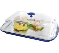 APS Jeu de plateaux thermiques (L)430 x (P)290 x (H)140 mm bleu / transparent