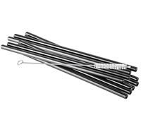 APS Paille en acier inoxydable, longueur : 215 mm, noir