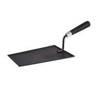 APS louche de service"Bob", louche de présentation pour hamburgers, louche en acier inoxydable noir de haute qualité avec manche en bois noir, 23,5 x 37 cm, hauteur 12,5 cm