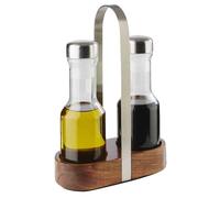 APS Ménagère à huile et vinaigre WOOD acacia/inox