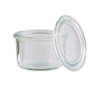 APS 12 pots originaux WECK 200 ml avec couvercle, Ø 9 cm, H : 6 cm, forme linteau, pot de conservation, pot décoratif, pot à dessert, pot de stockage, lavable au lave-vaisselle