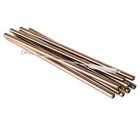 APS Paille en acier inoxydable Longueur : 215 mm cuivre 10 pailles 1 brosse de nettoyage