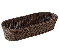 APS Panier à baguettes, ovale "PROFI LINE" - Panier, panier en osier en polypropylène - Dimensions : 40 x 16 cm/Hauteur : 8 cm/Couleur : brun foncé