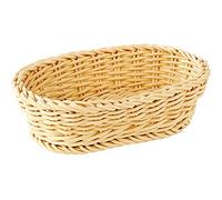 APS Panier, ovale "PROFI LINE" - Panier, vannerie en polypropylène - Dimensions : 19 x 12 cm/Hauteur : 6 cm/Couleur : Beige