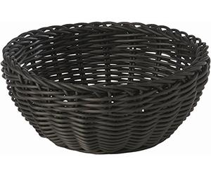 APS Panier, rond "Profiline", panier noir, panier en osier, panier en polypropylène, diamètre Ø 20 cm, hauteur 8 cm