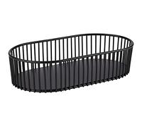 APS Panier URBAN - 29 x 16 cm, H 7 cm, Métal ovale, Noir