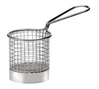 APS paniers inox pour le service sur table Ø 8 cm, H: 7,5 cm, Griff 9,5cm acier inoxydable