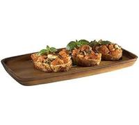 APS planche de service, planche en bois d'acacia huilé, plateau en bois, planche de service en bois, brun, 15 x 30 cm, 2 cm de hauteur