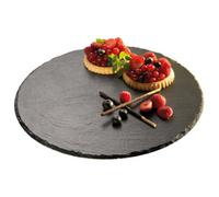 APS Plat à tarte en ardoise naturelle, rond, anthracite