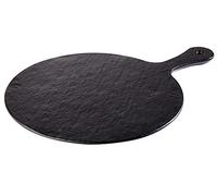 APS plateau Ø 30 cm, H: 1,5 cm mélamine, noir, Schieferlook