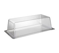 APS plateau de service avec bonnet - plateau à gâteau de qualité supérieure Made in Germany - durable, empilable et en acier inoxydable, ne passe pas au lave-vaisselle