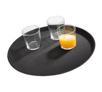 APS "Gastro tray, plateau de service noir, plateau en GRP avec surface antidérapante, Ø 27.5 x hauteur 2 cm, noir