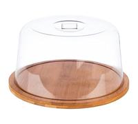 APS Plateau en bambou avec capot - Plateau en bambou - Diamètre : 25 cm - Hauteur : 1,5 cm - Diamètre du capot : 23 cm - Hauteur : 12 cm, 825