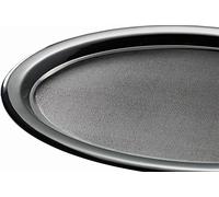 APS Plateau ovale antidérapant mélamine noir 28 x 21,5 cm