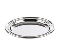 APS Set de sous-Verres (6 pièces) en Acier Inoxydable Poli de Haute qualité, Ø 10 cm, Design Lourd, Bord roulé, sous-Verres en Verre Poli Haute Brillance, Ronds.