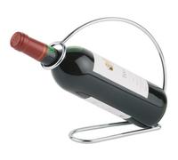 APS Porte-Bouteilles, Porte-Bouteilles en métal, Porte-Bouteilles de vin, chromé, 6 x 23 cm, Hauteur 20 cm